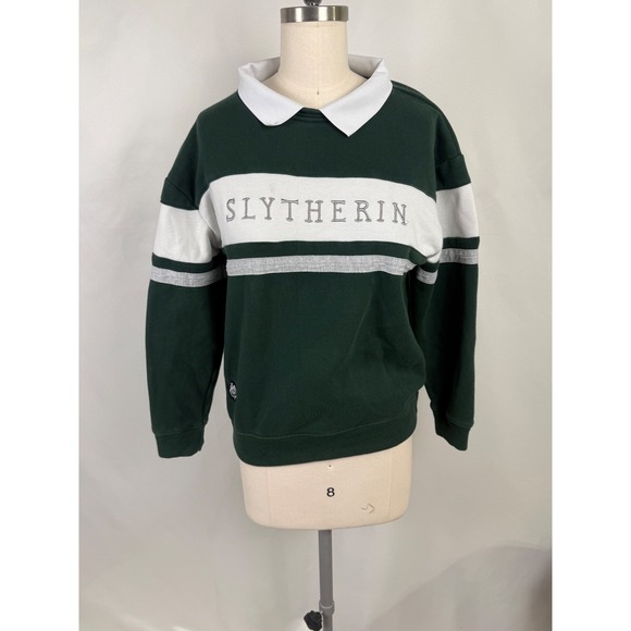 Harry Potter Sz Small Slytherin Collared Sweater Fandom Cosplay Witchy Y2K - Picture 1 of 5